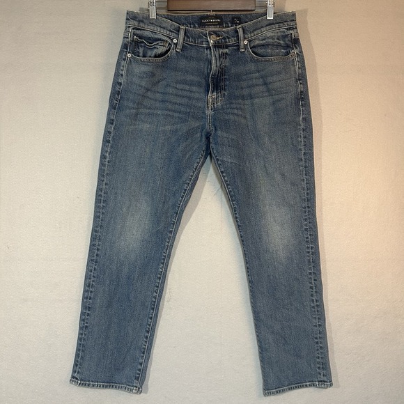 Lucky Brand Jeans 410 Athletic Slim Fit Men's 35x30 Blue Denim - Picture 1 of 12